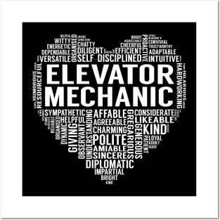 Elevator Mechanic Heart Posters and Art